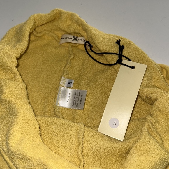 NIGHTCAP Free People yellow wide leg jogger pants athleisure loungewear XS M - Picture 5 of 6